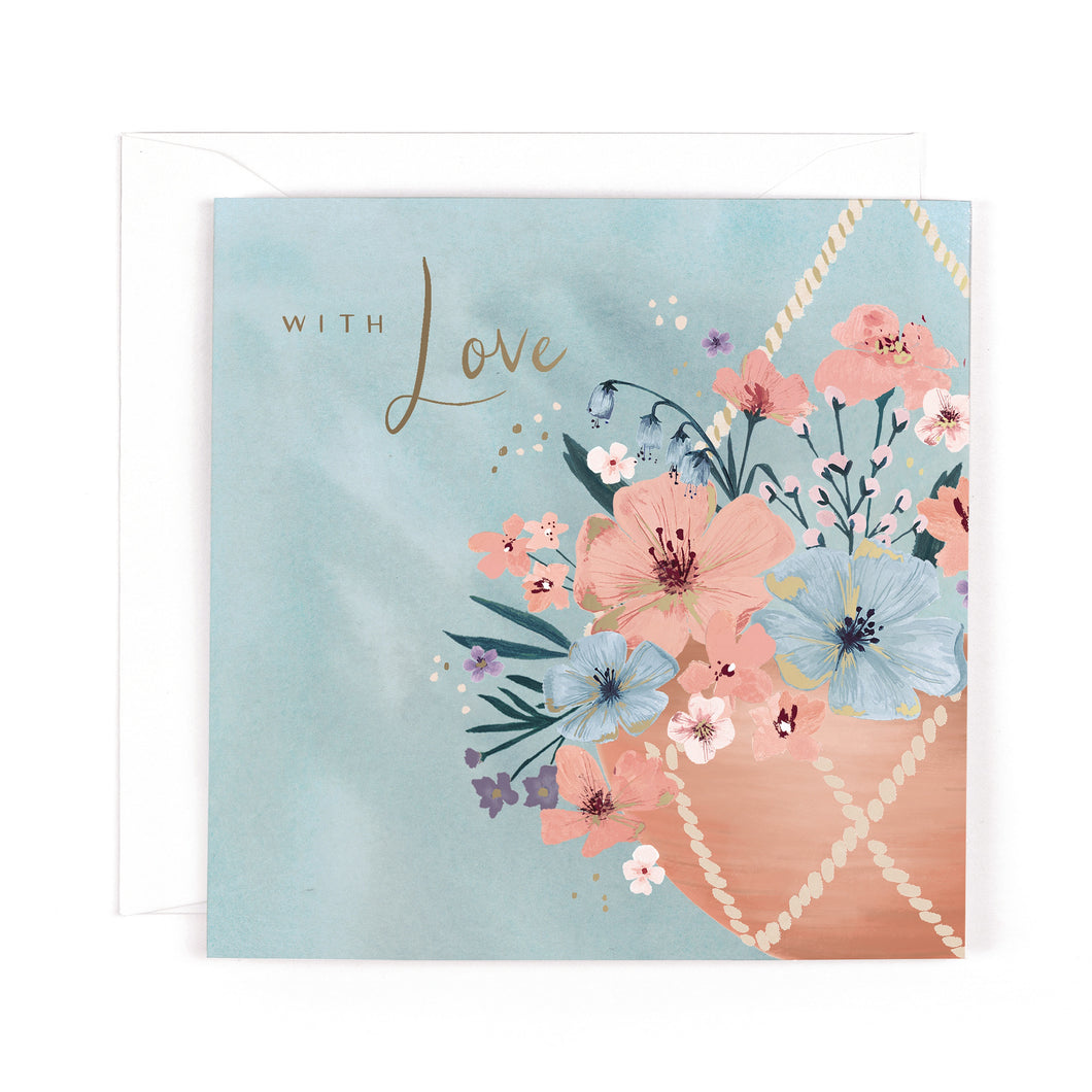 Madeleine With Love Hanging Basket Card