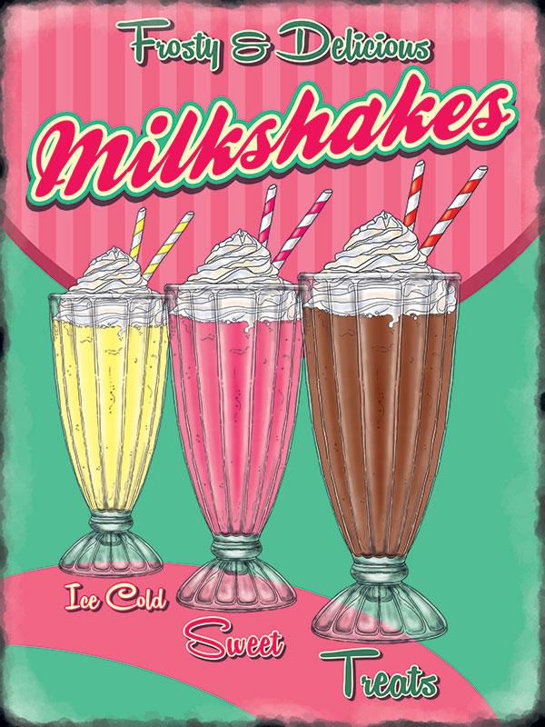 Vintage Small Sign Milkshakes