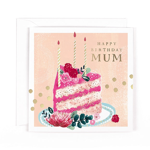 Oh Dotty Birthday Mum Cake Card