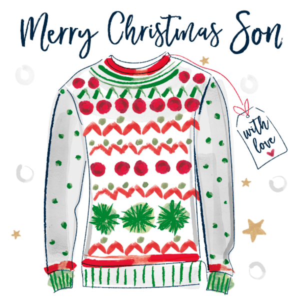 Paintbox Merry Christmas Son Card