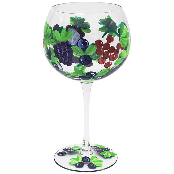 Gin Glass Painted Berries