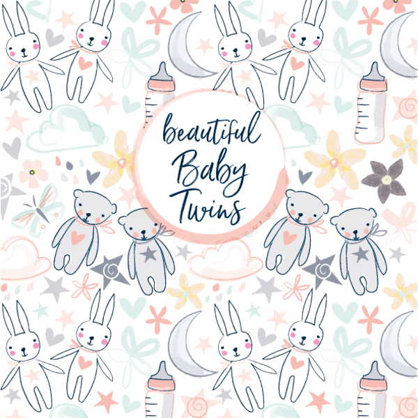 Pattern Boutique Beautiful Baby Twins Card