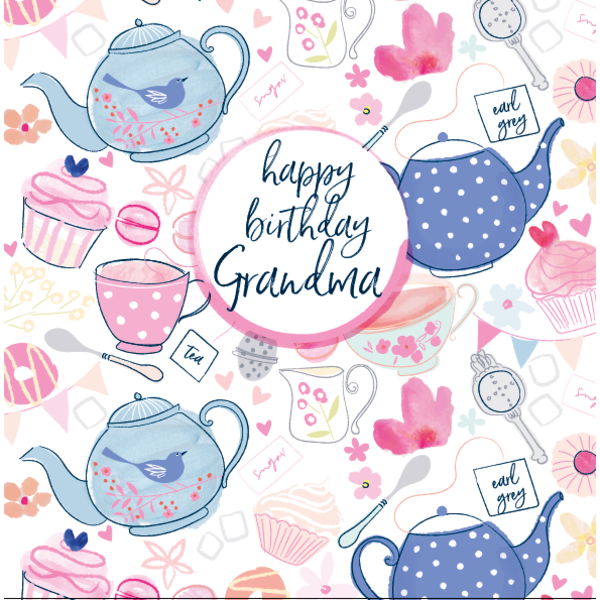Pattern Boutique Happy Birthday Grandma Card