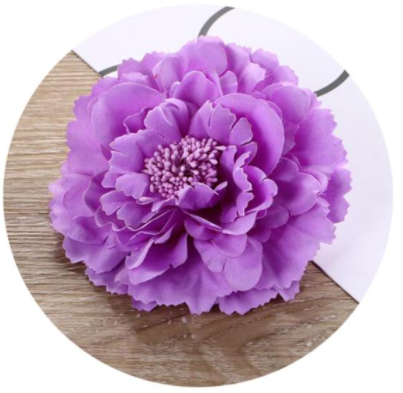 Peony Flower Hair Clip Lilac