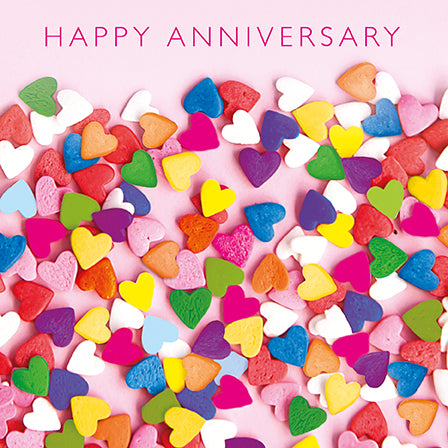 Photogram Happy Anniversary Hearts Card