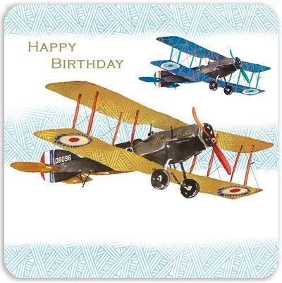 Pizazz Biplanes Birthday Card