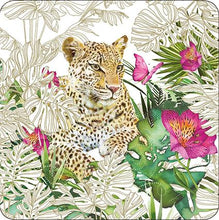 Load image into Gallery viewer, Pizazz Glitter Tropical Leopard Card
