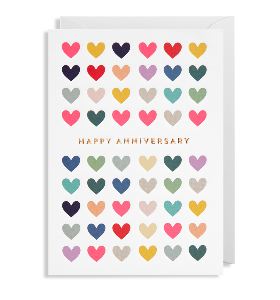 Postco Happy Anniversary Hearts Card