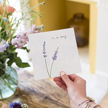 Load image into Gallery viewer, Posy Lavender I&#39;m So Sorry Card

