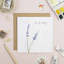 Load image into Gallery viewer, Posy Lavender I&#39;m So Sorry Card
