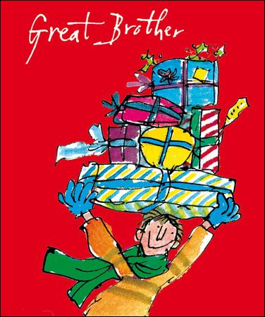 Quentin Blake Christmas Great Brother Card