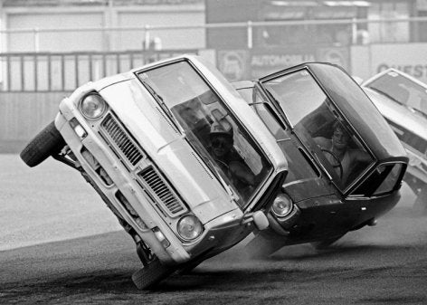 Black & White Stunt Driving Card