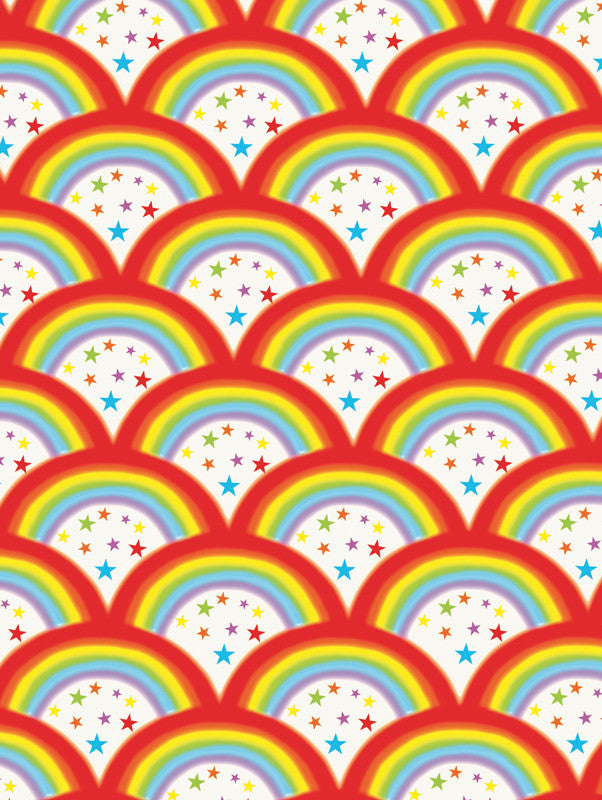 Gift Wrap Sheet Rainbows & Stars