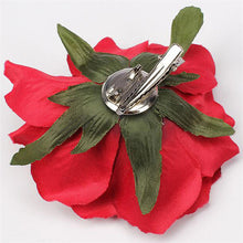 Load image into Gallery viewer, Rose Flower Hair Clip Blue
