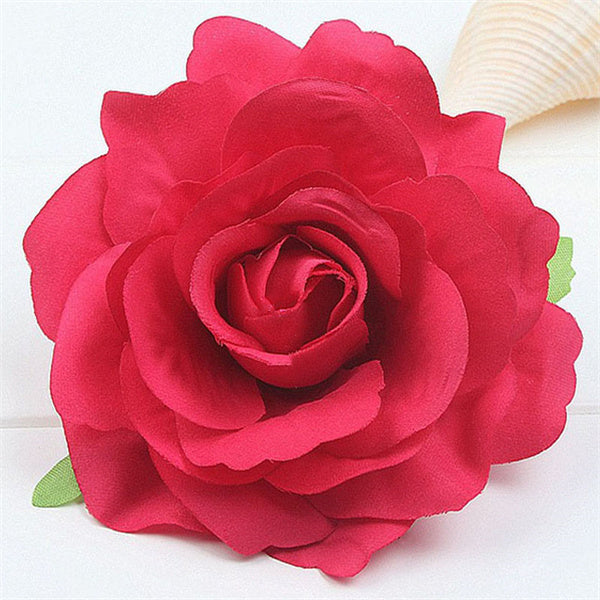 Rose Flower Hair Clip Cerise Pink