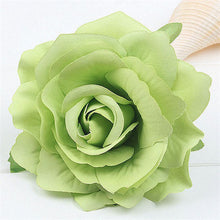 Load image into Gallery viewer, Rose Flower Hair Clip Lime
