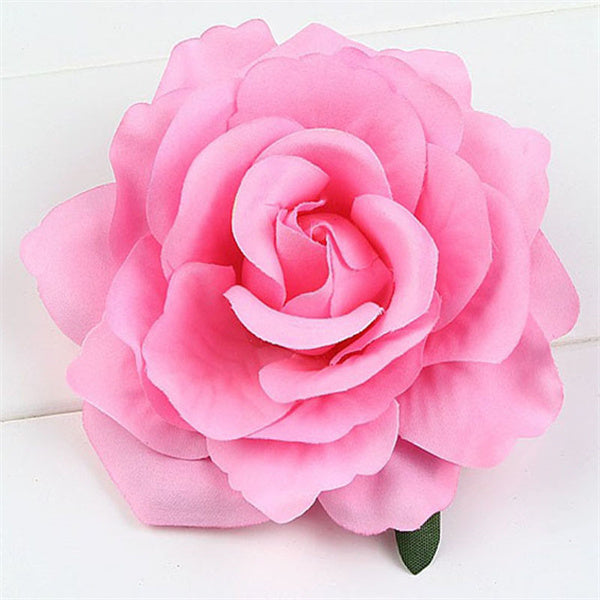 Rose Flower Hair Clip Pink