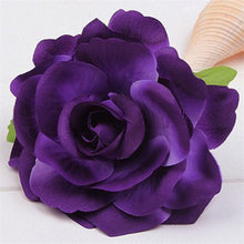 Load image into Gallery viewer, Rose Flower Hair Clip Purple
