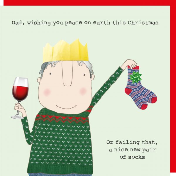 Rosie Made A Thing Christmas Dad Old People Card