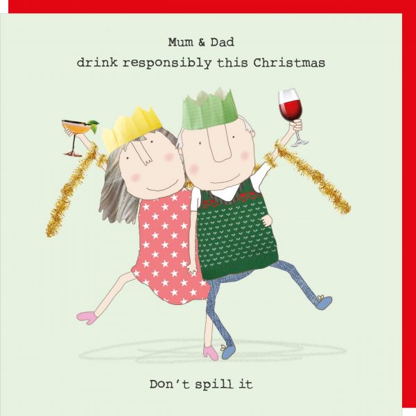 Rosie Made A Thing Christmas Mum & Dad Drink Card