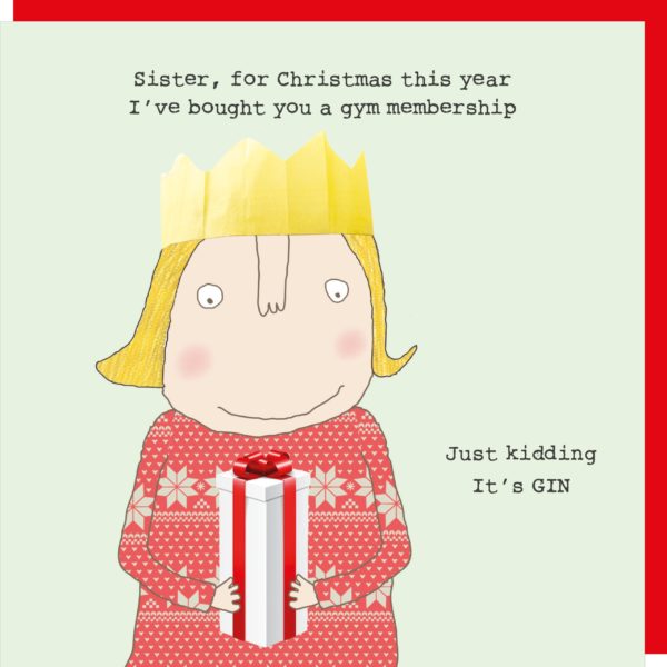 Rosie Made A Thing Christmas Sister Gym Card