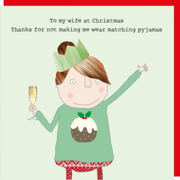 Rosie Made A Thing Christmas Wife Pyjamas Card