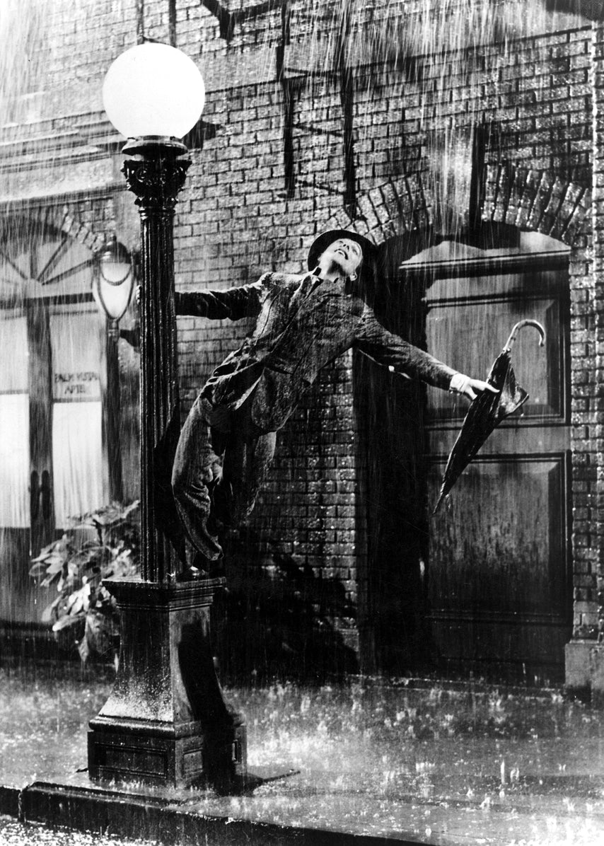 Black & White Singin' In The Rain Card