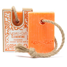 Load image into Gallery viewer, Agnes &amp; Cat Soap On A Rope Clementine
