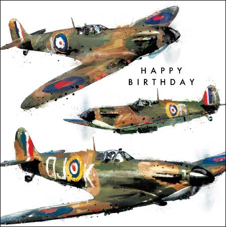 Just Josh Spitfire Happy Birthday Card