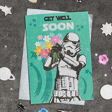 Load image into Gallery viewer, Star Wars Stormtrooper Get Well Soon Card
