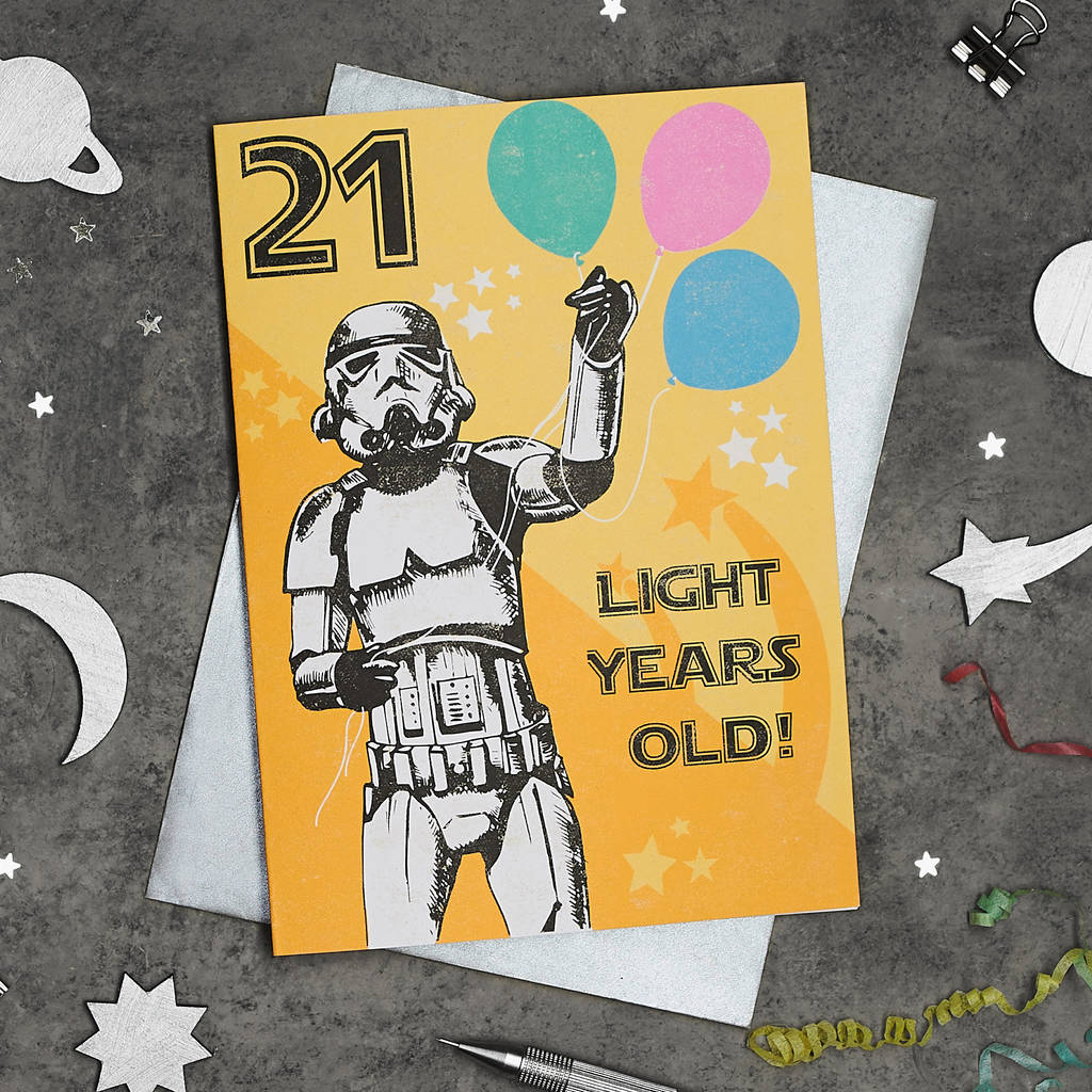 Star Wars Stormtrooper 21 Light Years Old Card