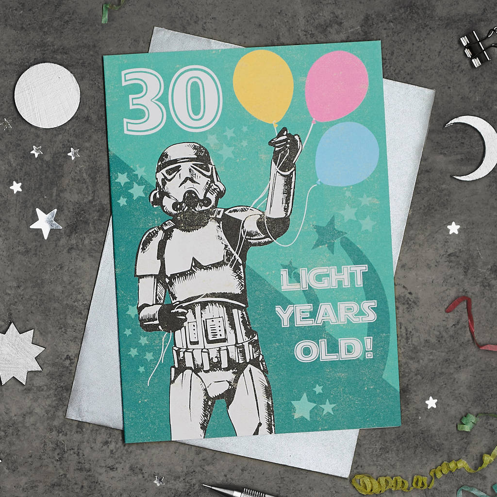 Star Wars Stormtrooper 30 Light Year Old Card