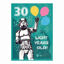 Load image into Gallery viewer, Star Wars Stormtrooper 30 Light Year Old Card
