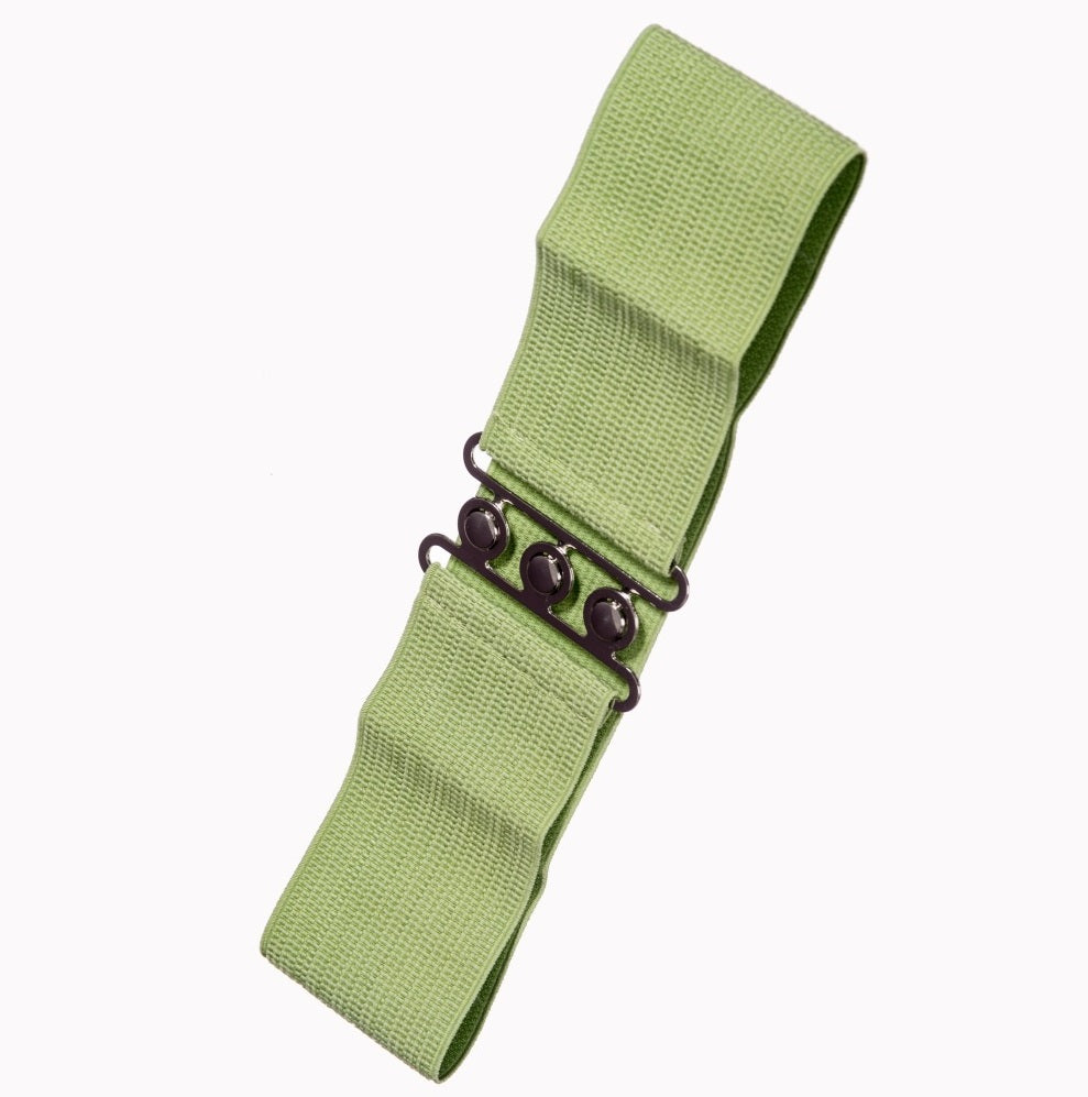 Vintage Style Stretch Belt Lime