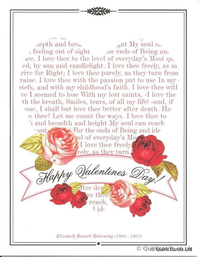 Vintage Valentine Poem Card