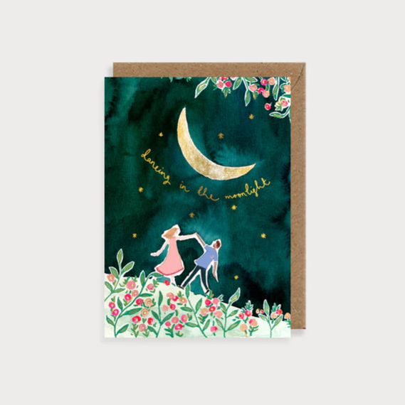 Watercolour Dancing In The Moonlight Card