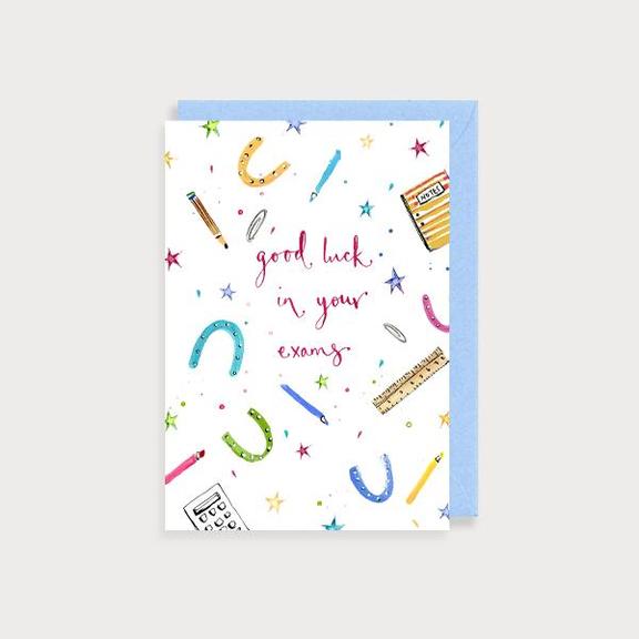 Watercolour Good Luck In Your Exams Card