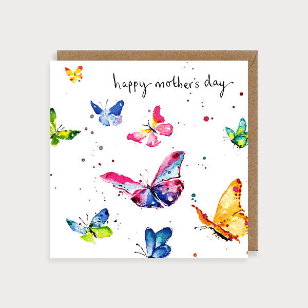 Watercolour Happy Mother's Day Butterflies Card