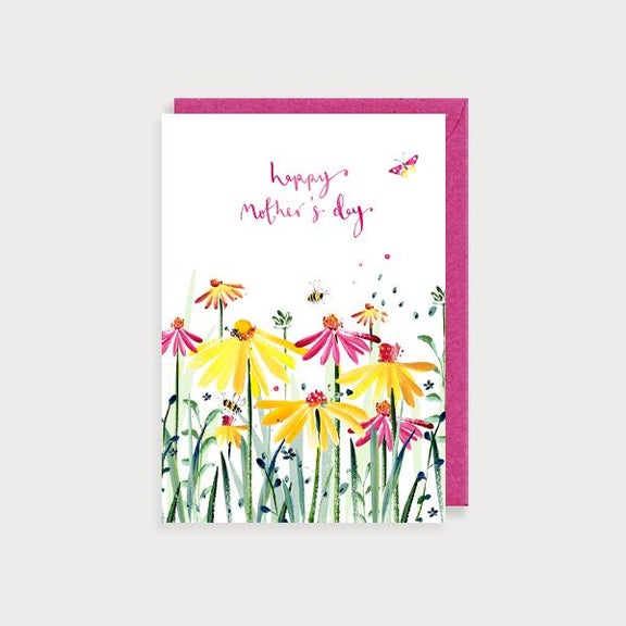 Watercolour Happy Mother's Day Echinacea Card