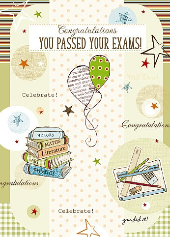 Wishing Well Congratulations Passed Your Exams Card