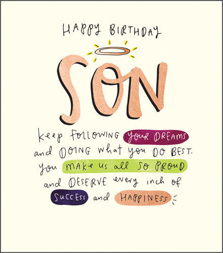 Happy News Happy Birthday Son Card