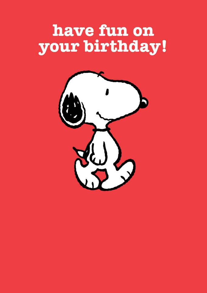 Snoopy Fun On Your Birthday Card