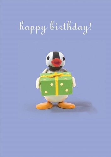 Pingu Happy Birthday Present Card