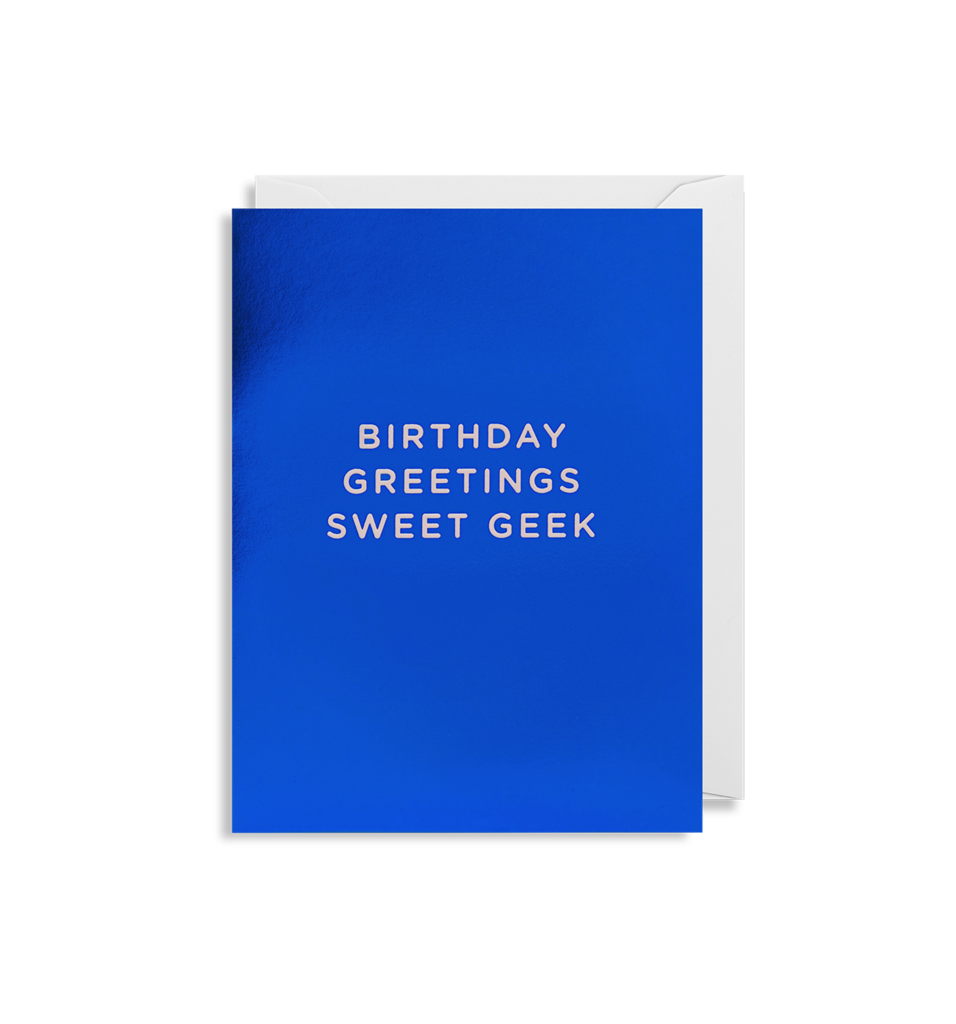 Mini Card Birthday Greetings Sweet Geek