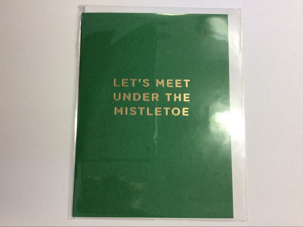 Christmas Mini Card Let's Meet Under The Mistletoe